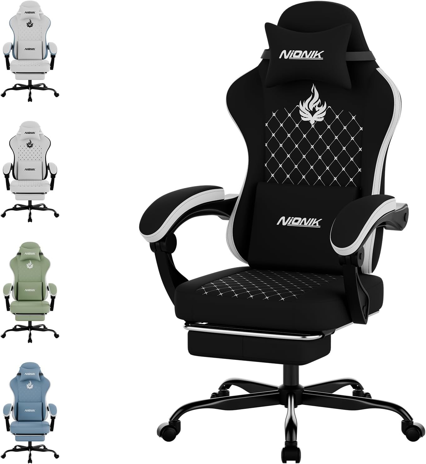 Massage - Sedia da gaming con funzione massaggio,