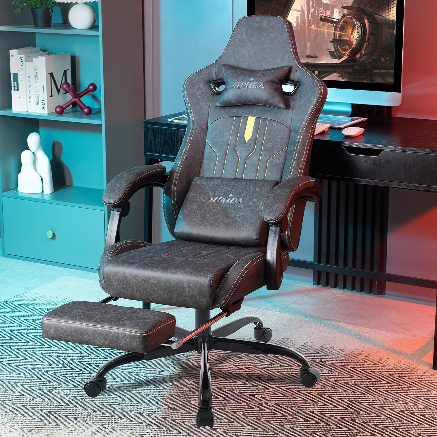 Sedia da gaming con poggiapied - Massage recensione e prezzo
