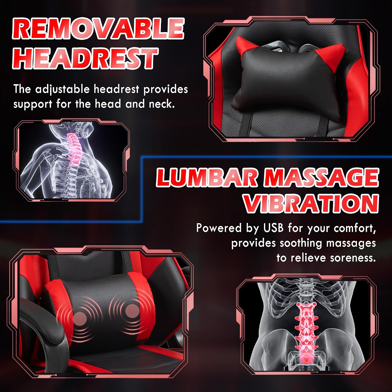 Sedia da Gaming Ergonomica Ros - Massage recensione e prezzo