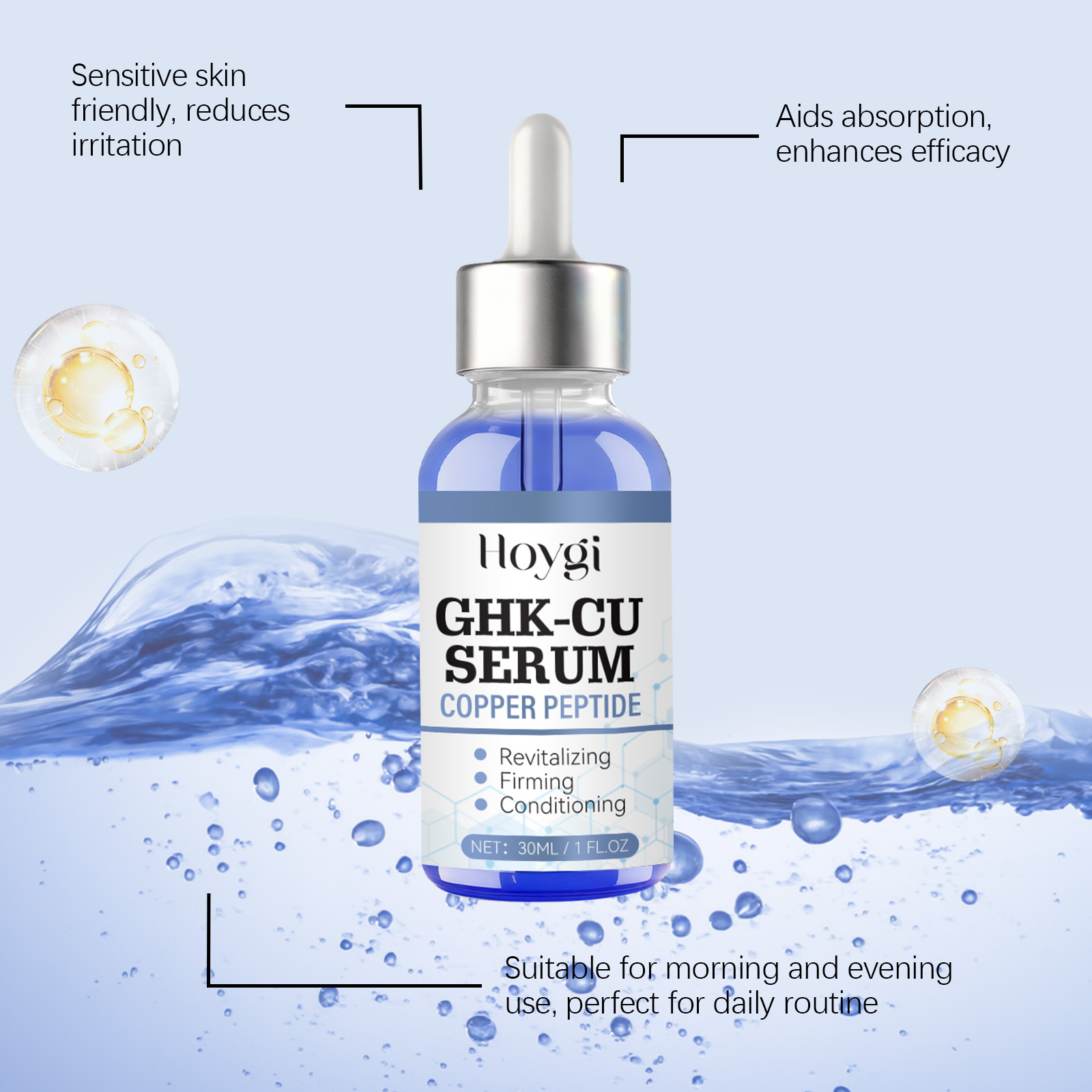Siero al Peptide di Rame 30ml  - Hyaluronic Acid Facial Serum recensione e prezzo